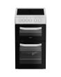 Hotpoint HTE5VCW 50cm Electric Cooker with Ceramic Hob - White