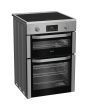 Hotpoint HDE6IDC2X Freestanding 60cm Induction Double Cooker - Inox