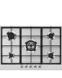 Smeg PX375 73cm Classic Gas Hob, Stainless Steel