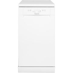 Hotpoint dishwasher: slim, white