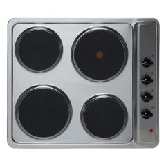 Montpellier SP601X 60cm Solid Plate Hob - Stainless Steel