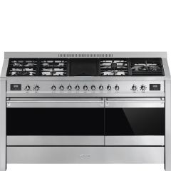 Smeg A5-81 150cm Opera Dual Fuel Range Cooker, Stainless Steel
