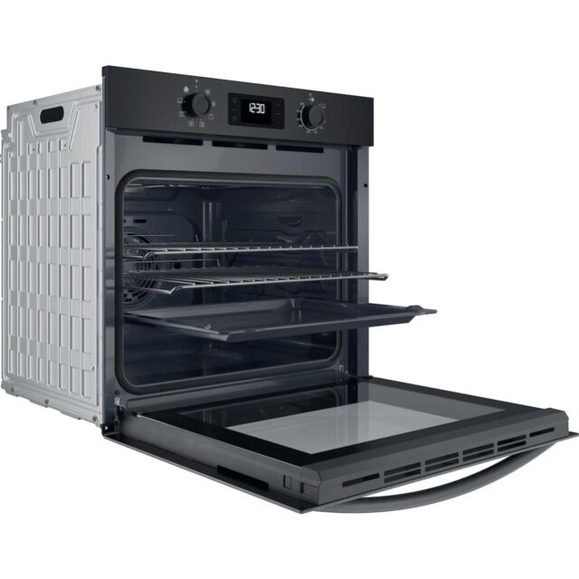 Indesit Turn&Go IO 253 B UK Built-In Electric Single Oven - Black