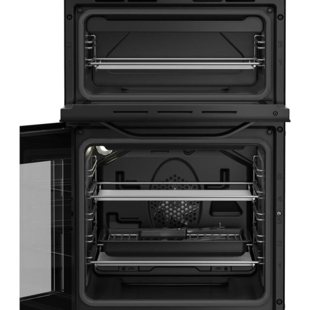 Hotpoint HTE5VCB Freestanding 50cm Electric Cooker with Ceramic Hob - Black