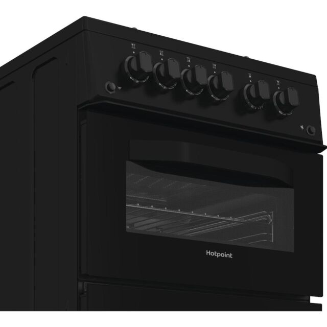 Hotpoint Hotpoint HTG5GCB Freestanding 50cm Gas Cooker - Black