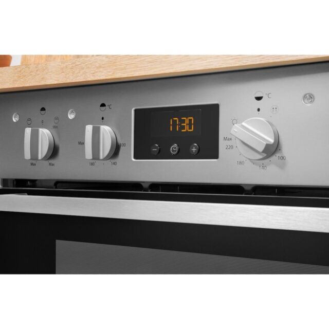 Indesit Aria IDU 6340 IX Electric Built-Under Oven - Stainless Steel and Black