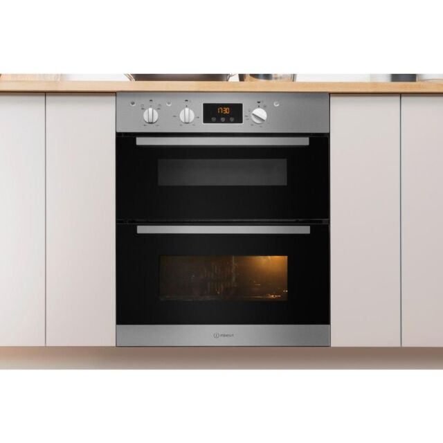 Indesit Aria IDU 6340 IX Electric Built-Under Oven - Stainless Steel and Black