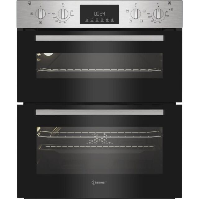 Indesit DUI10DIX Built-In Double Oven - Inox