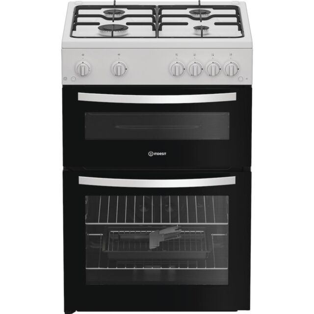 Indesit ITG6GW 60cm Gas Twin Cooker - White