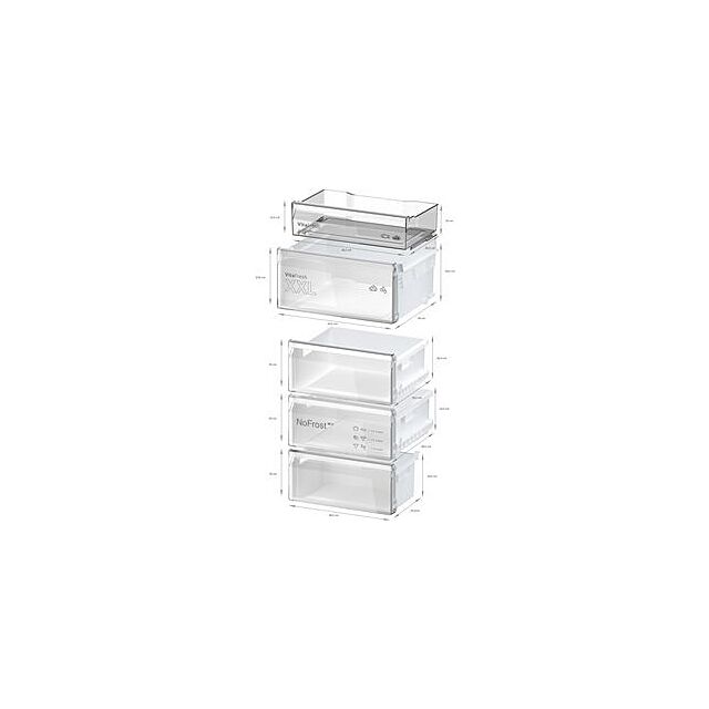 Bosch KGN392LBFG, Free-standing fridge-freezer with freezer at bottom