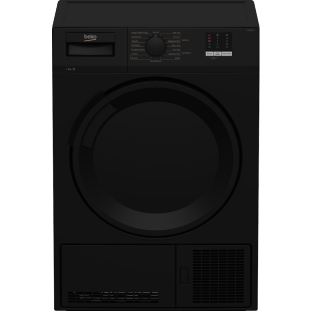 Beko DTLCE80051B 8kg Freestanding Condenser Tumble Dryer - Black