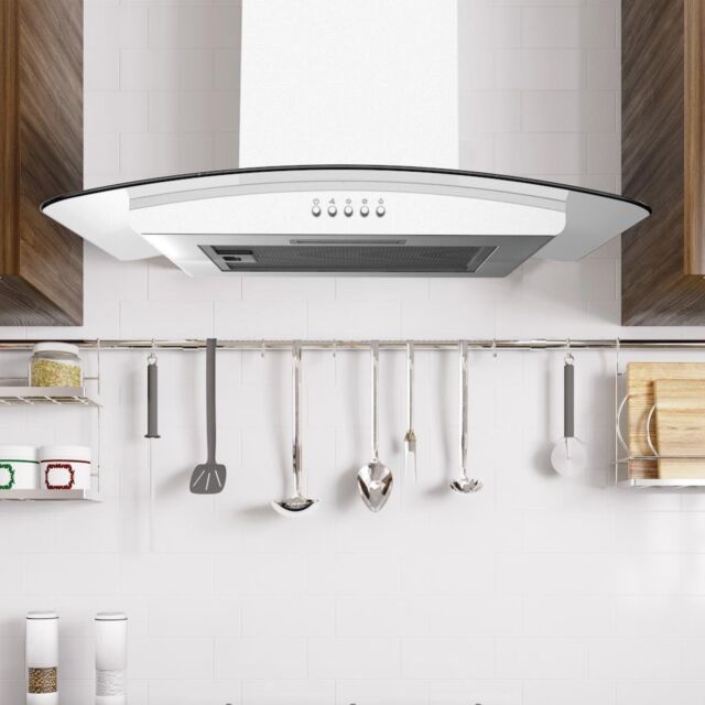 Statesman CGH60GS 60cm Chimney Cooker Hood Curved Glass