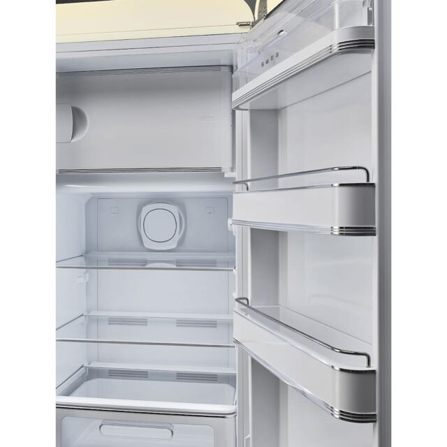 Smeg FAB28RCR5UK 60cm 50s Style Right Hand Hinge Fridge with Icebox, Cream