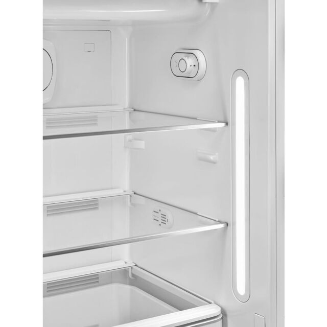 Smeg FAB28RCR5UK 60cm 50s Style Right Hand Hinge Fridge with Icebox, Cream
