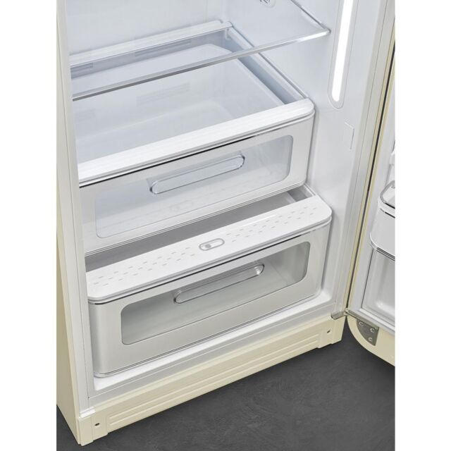 Smeg FAB28RCR5UK 60cm 50s Style Right Hand Hinge Fridge with Icebox, Cream